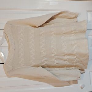Dana Buchman XXL cable knit cream color sweater women's